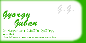 gyorgy guban business card